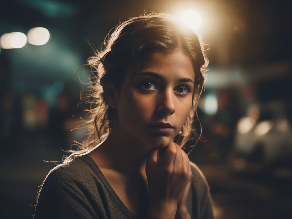 Una mujer joven con mirada intrigante